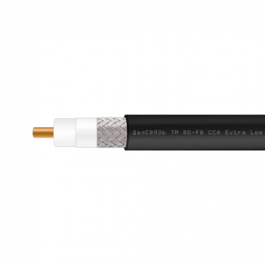 Кабель коаксиальный 8D-FB CCA PVC (черный)