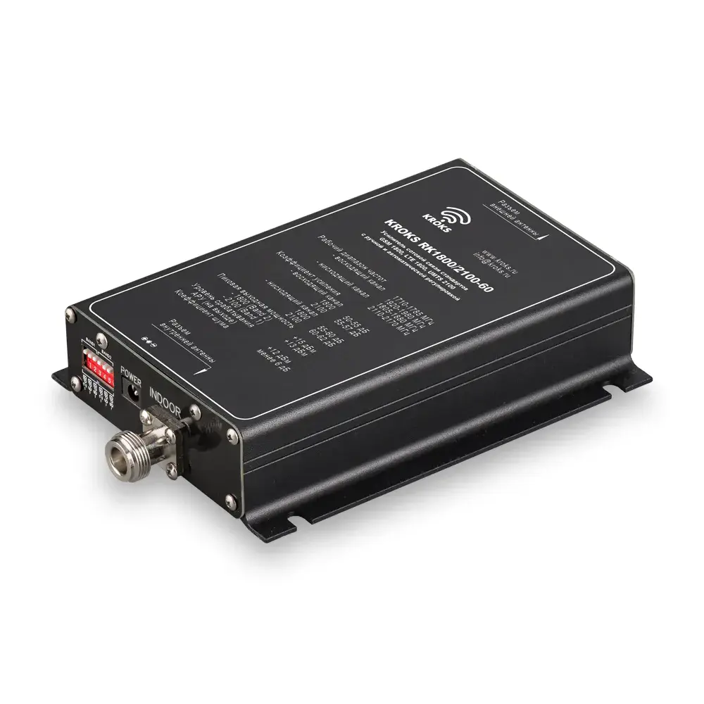 Двухдиапазонный репитер GSM/LTE1800 и 3G сигнала 60 дБ KROKS RK1800/2100-60 — фото 2