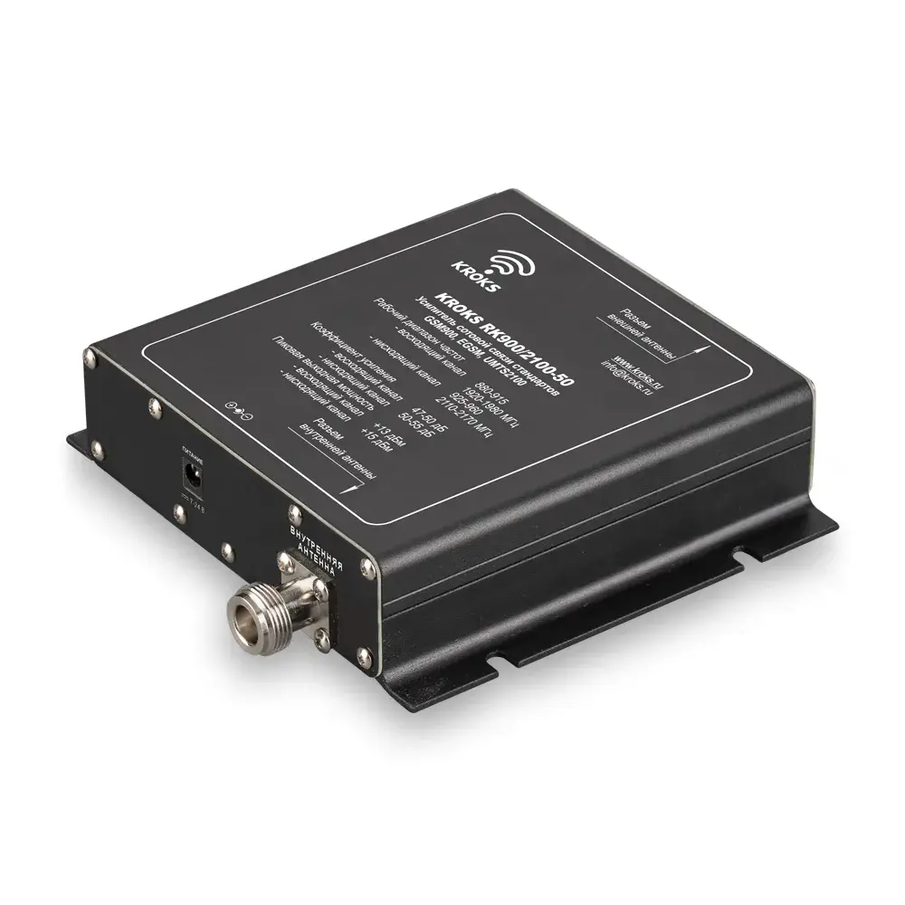 Двухдиапазонный репитер GSM900 и 3G сигнала 50дБ KROKS RK900/2100-50 — фото 2