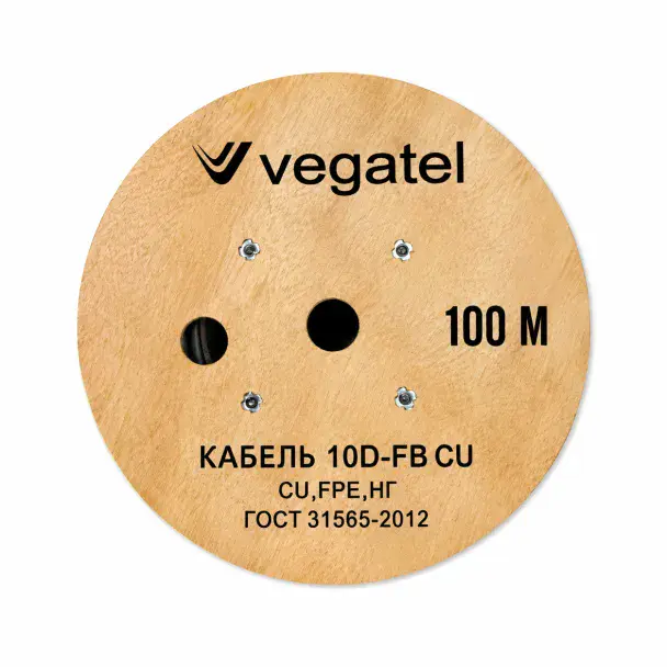 Кабель коаксиальный VEGATEL 10D-FB Cu (ГОСТ, черный) бухта 100м — фото 2
