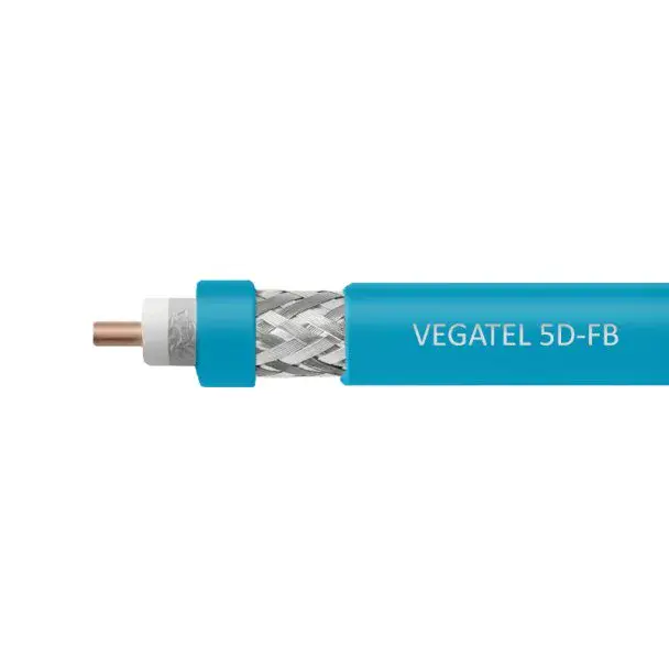 Кабель коаксиальный VEGATEL 5D-FB Cu (ГОСТ, синий) бухта 500м