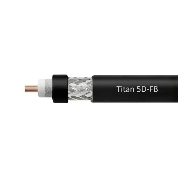 Кабель коаксиальный VEGATEL 5D-FB (Titan, черный) бухта 200м