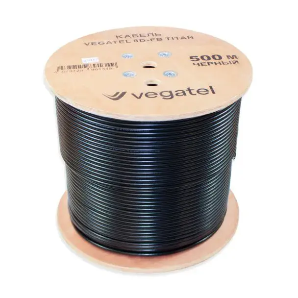 Кабель коаксиальный VEGATEL 8D-FB (Titan, черный) бухта 500м — фото 3