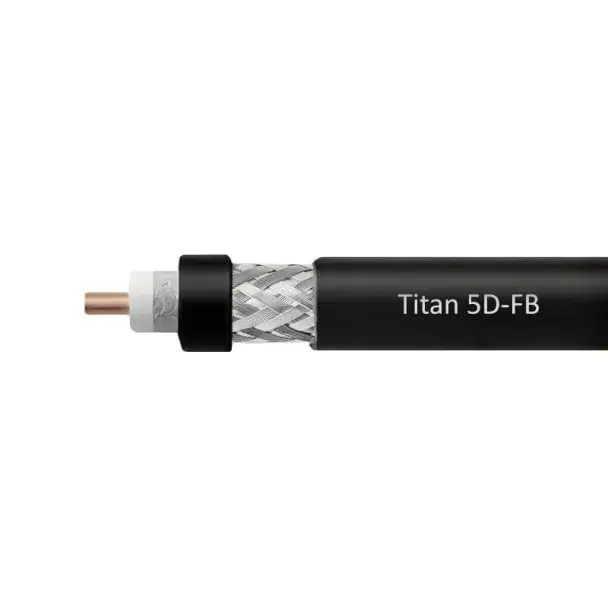 Кабельная сборка 5D/FB (Titan, черный) (N-female - SMA-male)