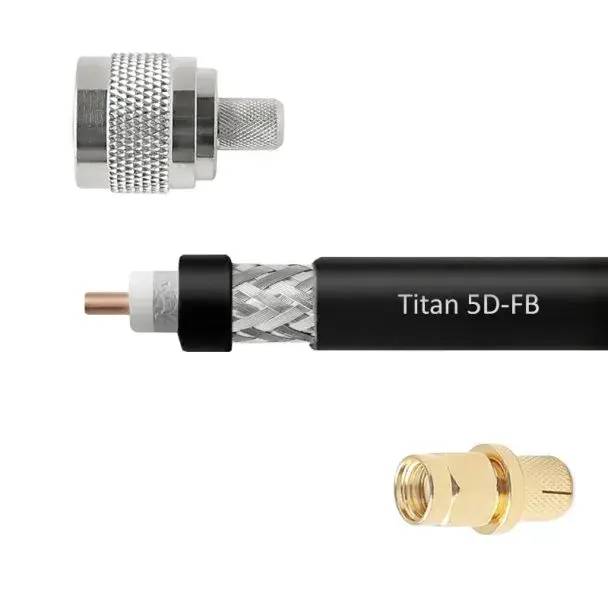 Кабельная сборка 5D/FB (Titan, черный) (N-male - SMA-male)