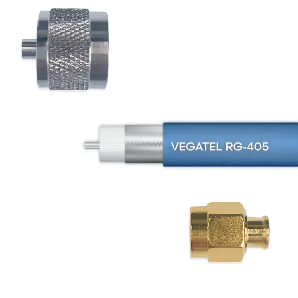 Кабельная сборка VEGATEL RG-405 (FEP, SF-086) (SMA-male - N-male)
